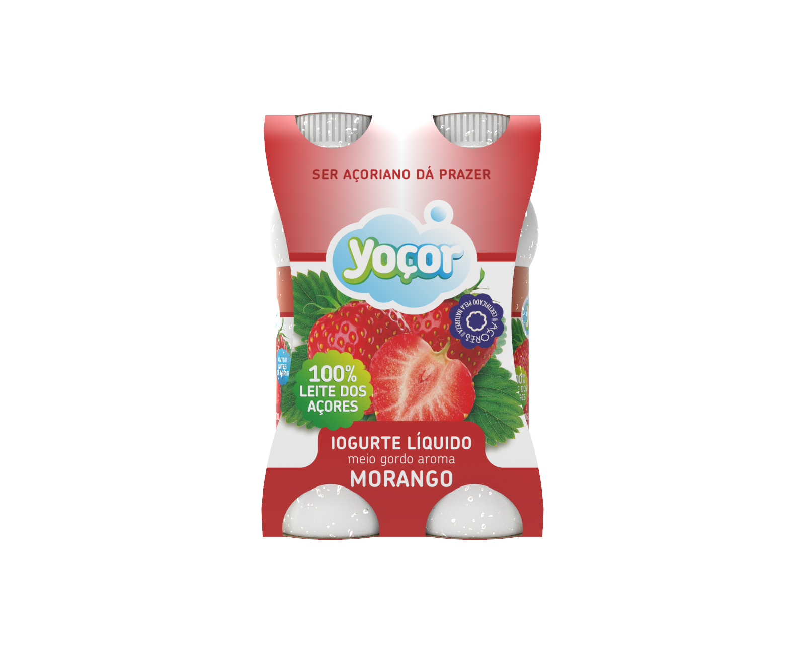 Iogurte Líquido c/ Aroma de Morango 4x170ml