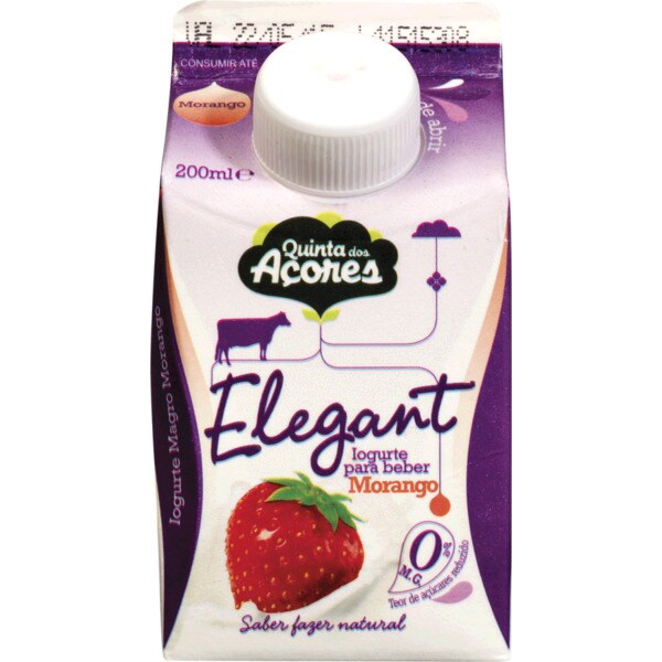 Iogurte Líquido Elegant Morango 200m